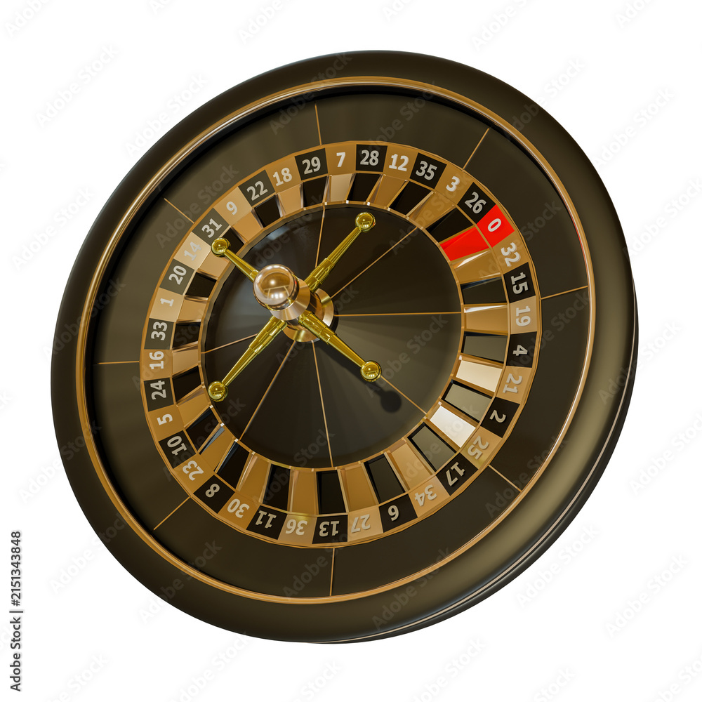 Naklejka premium roulette on a white background