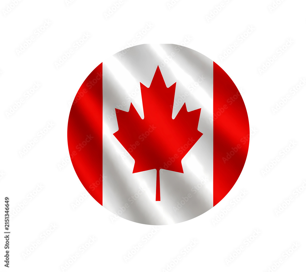Obraz premium canada flag button