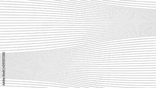 Linear background. Thin curved lines on white. Editable stroke