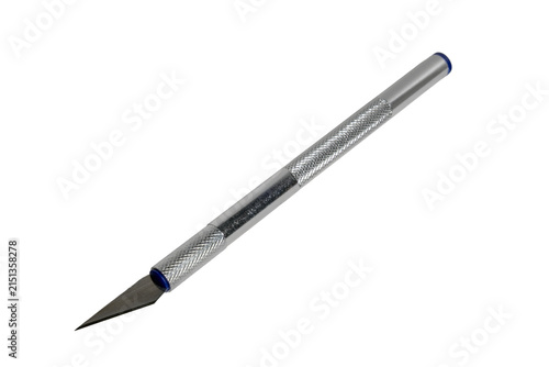 Precision craft knife with textured metal handle for accurate cutting