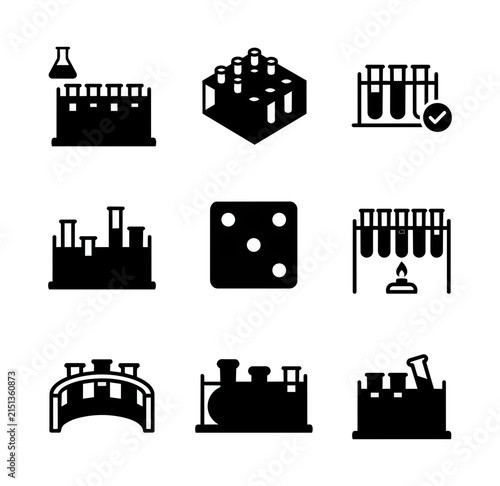 Laboratory equipment and science symbols collection