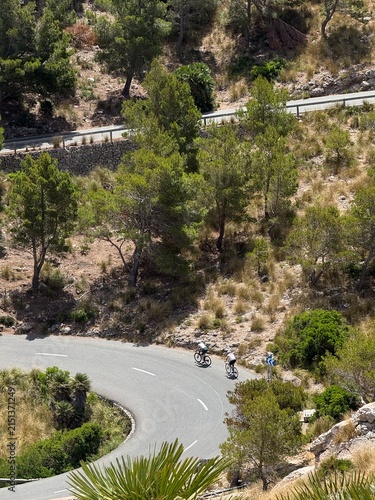 Bild auf Leinwand Mountain road through Pollença in Mallorca, Balearic Islands, Spain