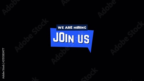 We Are Hiring Join Us Animated Graphic