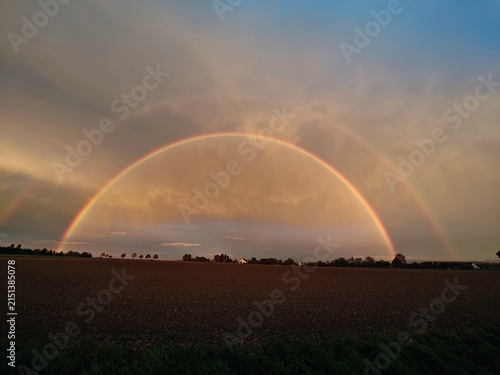 double rainbow over the rive