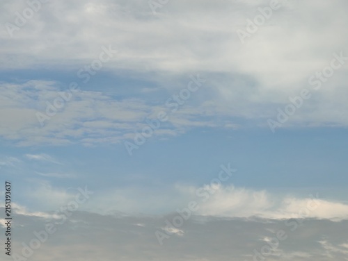 Bild auf Leinwand sky and clouds, soft cirrus cloudscape, clear blue firmament, altocumulus sky ph