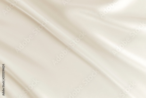 Elegant Light Beige Silk Fabric Fold Background with Smooth Gentle Waves