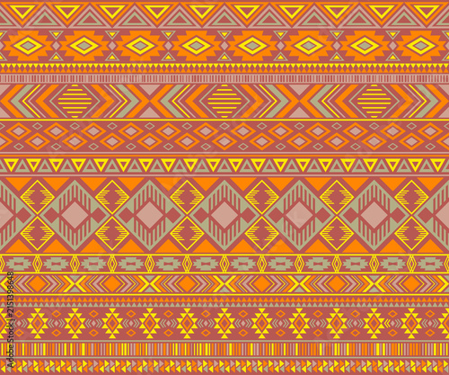 American indian pattern tribal ethnic motifs geometric background.