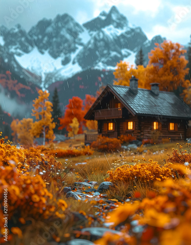 autumn landscape in the mountains