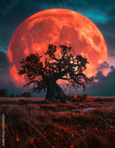 Full moon, dark night