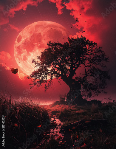 Full moon, dark night
