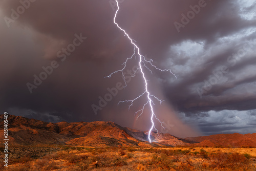 Monsoon lightning storm in Arizona