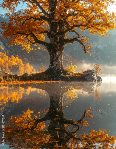 tree at sunset