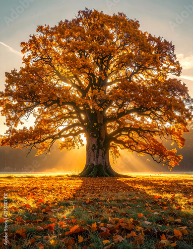 tree at sunset