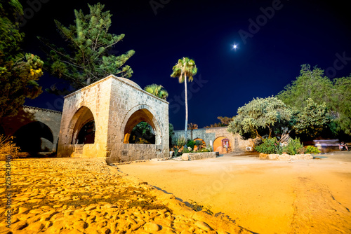 Agia Napa napa monastery at night. Famagusta District, Cyprus
