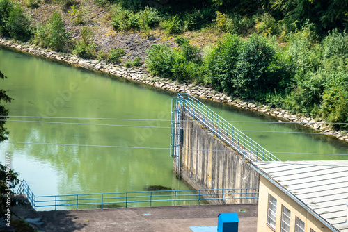 Foto Small hydroelectric power plant on the dam Domaša Slovakia