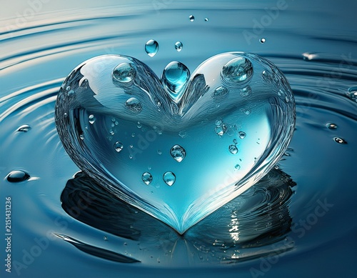 water hydration heart shaped water droplet
