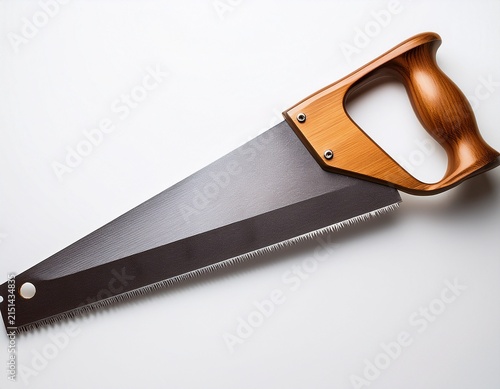 traditional handsaw on white background