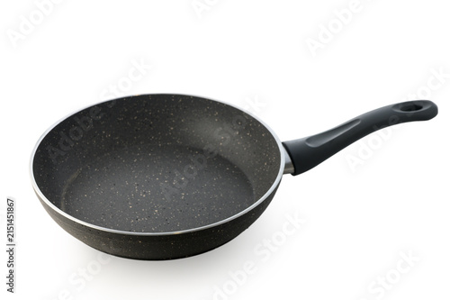Cuadro en lienzo Elegant non-stick frying pan ready for culinary adventures in a bright kitchen