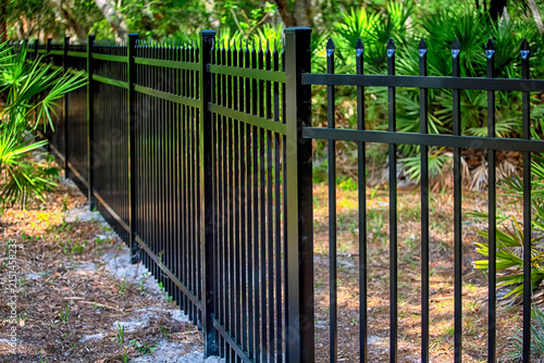 Black Aluminum 3 Rails Fence for your property protection