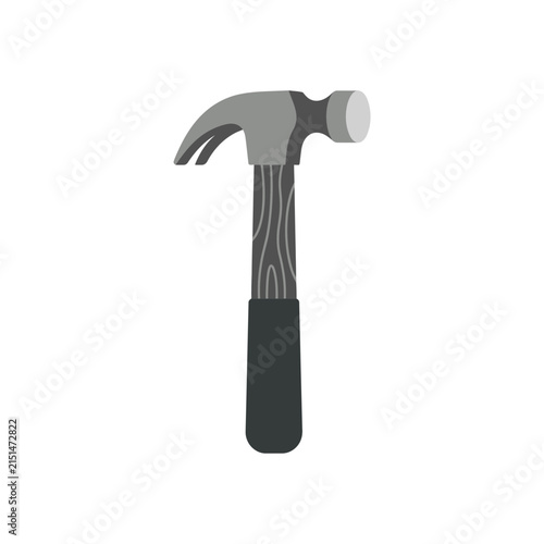 Claw hammer tool icon with textured handle.