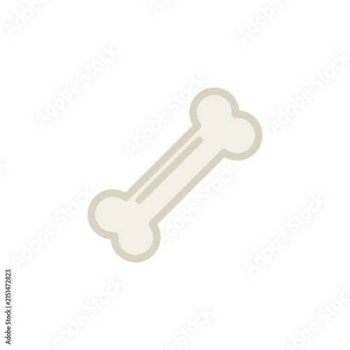 Clean beige bone icon for pet care branding.