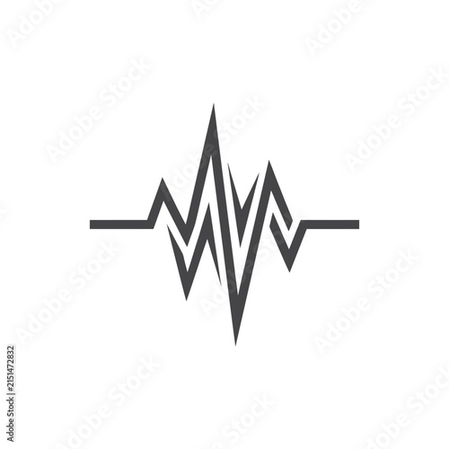 Clear heartbeat pulse line for medical technology branding.