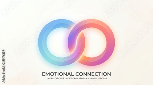 Interlocking gradient circles representing emotional connection