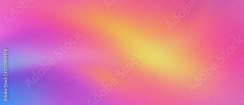 Vibrant gradient background with grainy texture, colorful abstract blur in pink orange and purple hues. Soft ethereal light leak effect for modern digital art, social media and web design.
