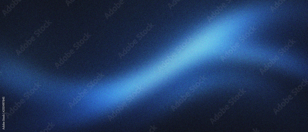 Fototapeta premium Abstract blue smoke wave on dark background, ethereal glowing light trail with grainy texture, soft flowing neon energy curve, cinematic atmospheric motion blur for tech and luxury branding.