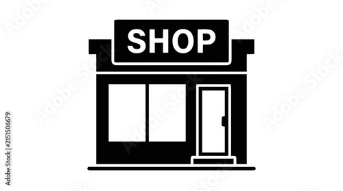 Vector illustration of shop icon vector illustration on a transparent background