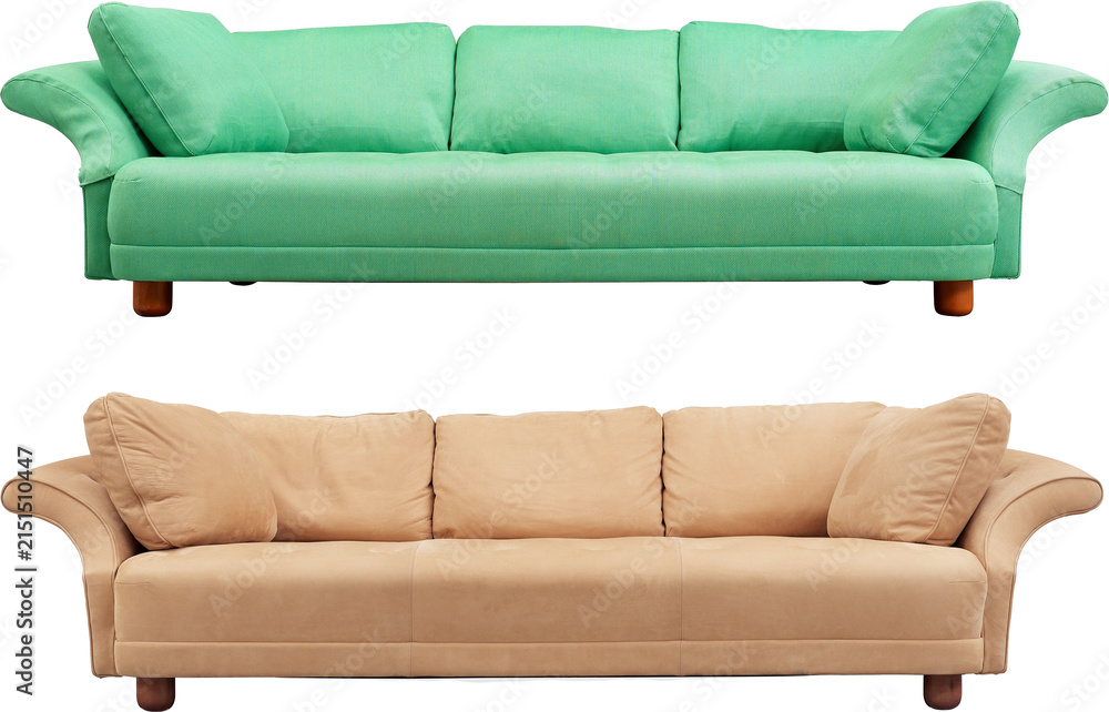 Fototapeta premium Green tufted bench with storage compartments and sleek metal legs