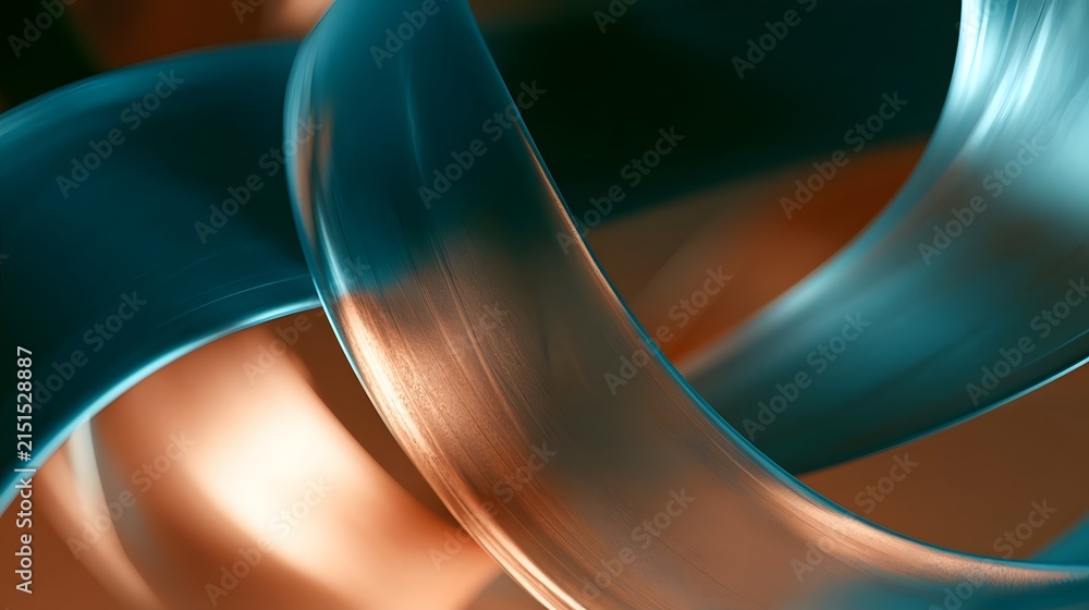 Naklejka premium Layered translucent frosted glass shapes