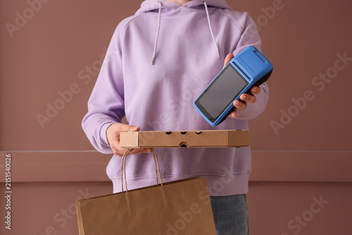 Person in a purple hoodie h...