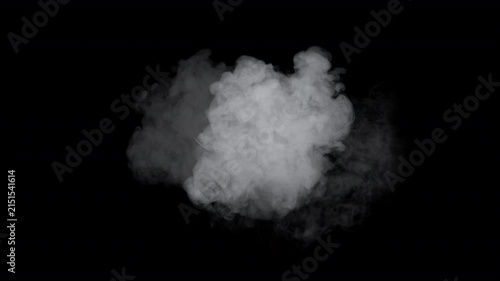 Super Slow Motion Shot of Real Smoke Cloud Isolated on Black at 1000fps.