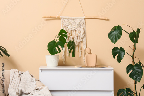 Cozy home interior with mon...