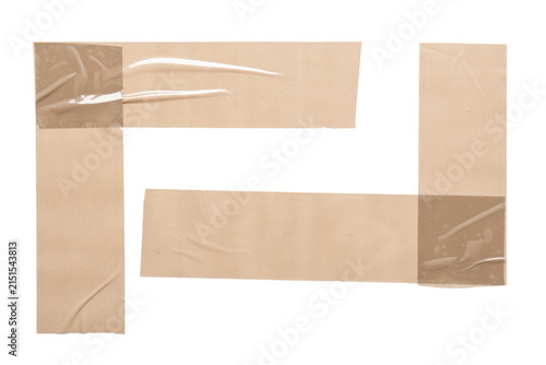 Brown adhesive tape strips ...
