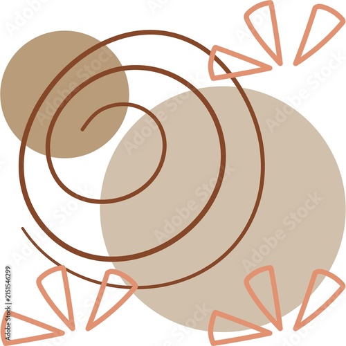 Fotografie Abstract bohemian background with pastel circles and swirls for modern minimal d