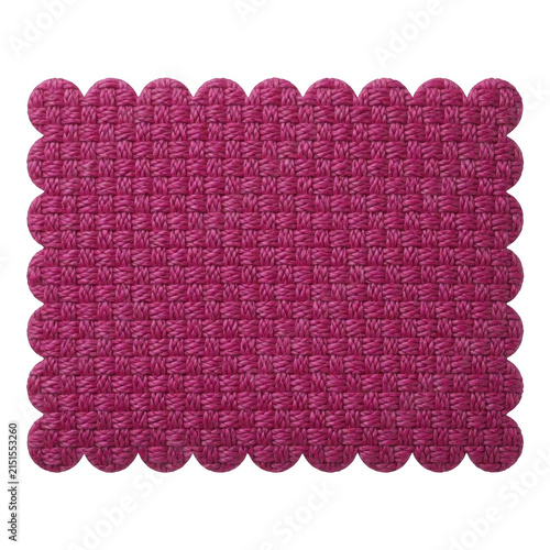 Magenta Woven Placemat Transparent Background