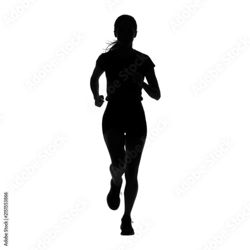 Woman Running Silhouette Transparent Background