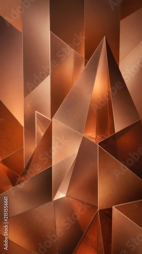 Abstract Geometric Copper Texture Background Design.