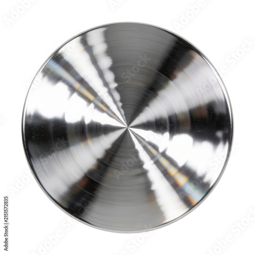 Brushed Metal Circular Plate Transparent Background