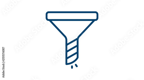 Marketing Conversion Funnel with Drip Details Icon