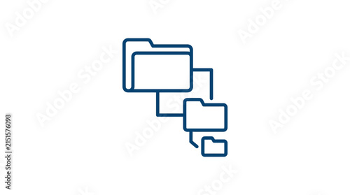 File Folder Hierarchy and Data Management Icon