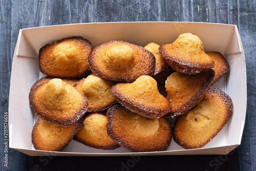 food truck tray of mini madeleines