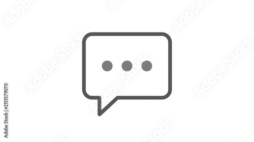 Chat message bubble with ellipsis typing indicator icon