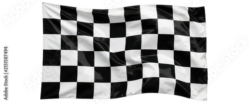 Checkered Flag Waving Transparent Background