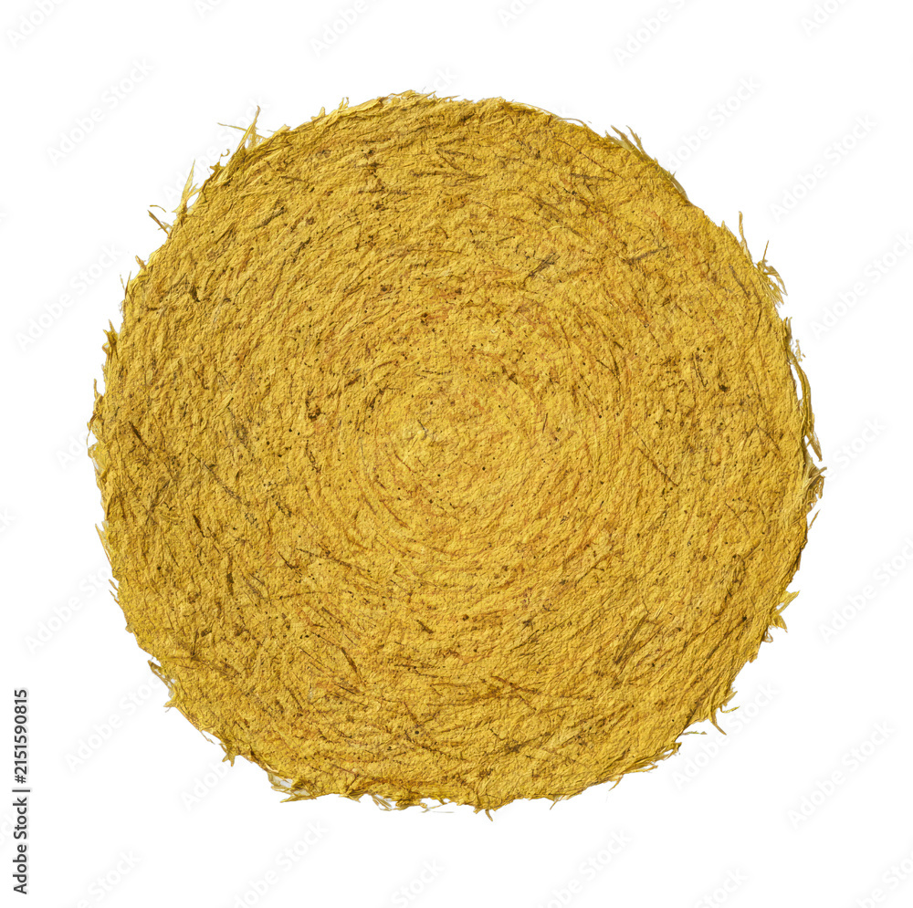 Naklejka premium Round hay bale PNG with a transparent background, ideal for farm designs.