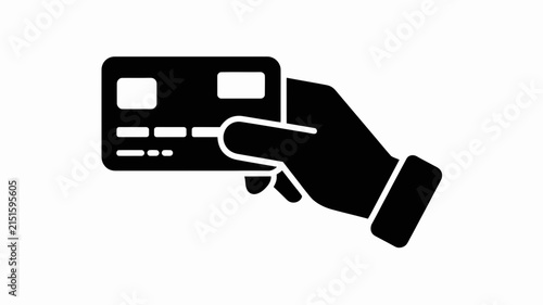 Credit card held in a hand represents a digital payment transaction for secure financial services that facilitate modern commerce and online shopping for consumers and corporate entities globally.