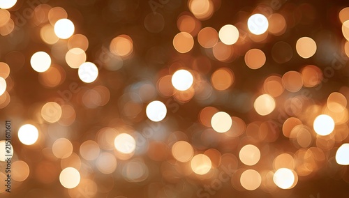 Abstract Bokeh Lights Background Festive Warm Glow.