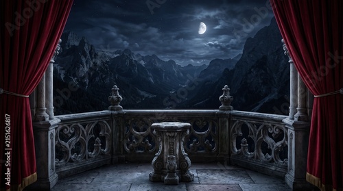 Vampire Castle Balcony Platform / Plataforma en Balcón de Castillo Vampírico